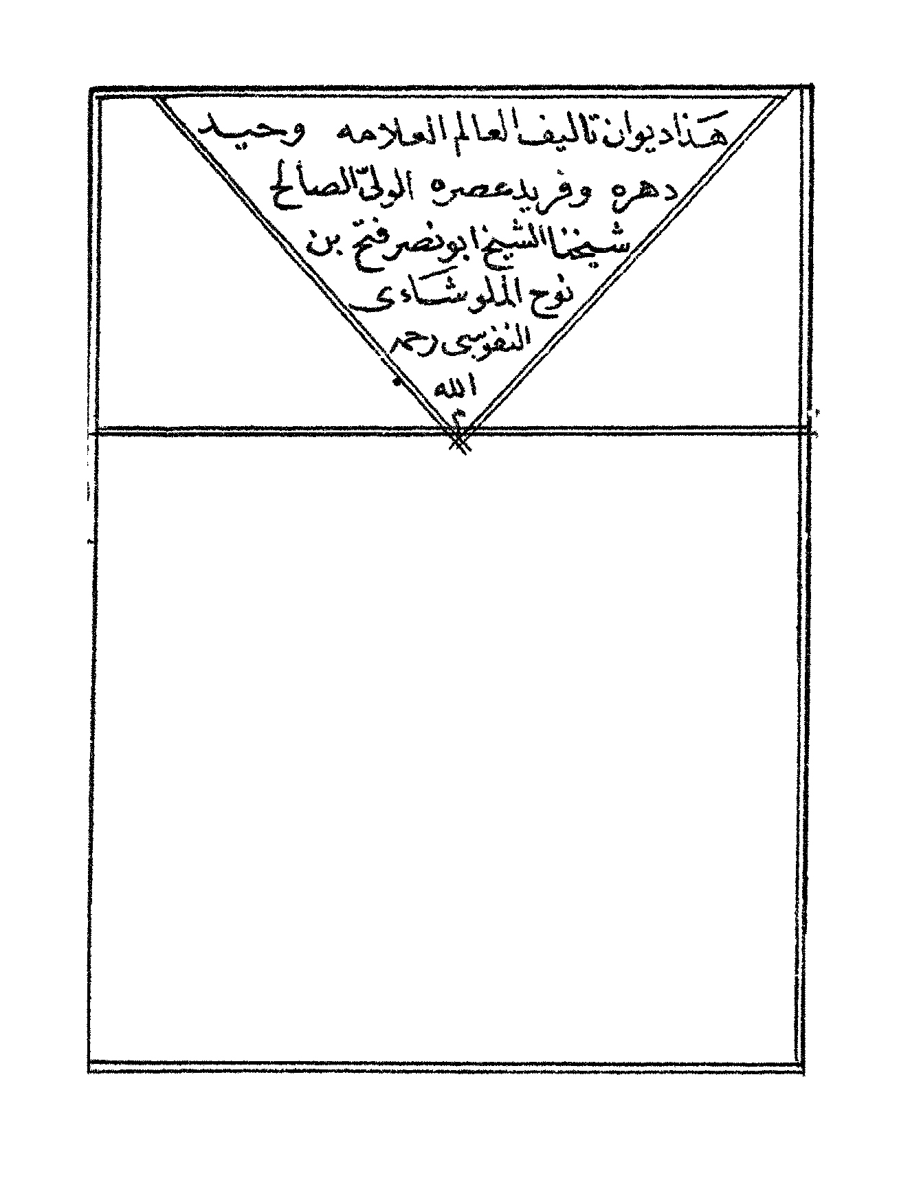 ديوان الشيخ أبي نصر فتح بن نوح الملوشائي